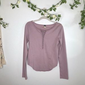 We the Free Lace Up Tee